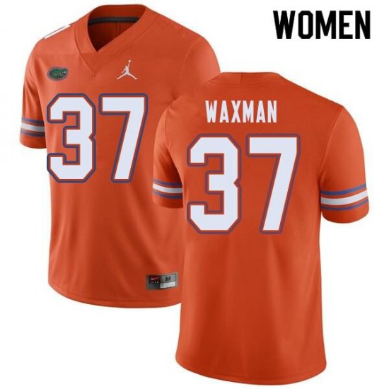 Women's Florida Gators #37 Tyler Waxman NCAA Jordan Brand Orange Authentic Stitched College Football Jersey HWM5162QO